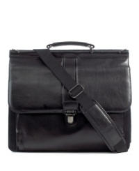 Meld function and fashion flair for a durable, yet rich, leather briefcase that offers the simplified organization that fast-paced life demands with an organizer pocket designed for business must-haves, a padded computer pocket for working on the road and a rear compartment with an easy-access pocket for last-minute adjustments. Limited lifetime warranty. Meld function and fashion flair for a durable, yet rich, leather briefcase that offers the simplified organization that fast-paced life demands with an organizer pocket designed for business must-haves, a padded computer pocket for working on the road and a rear compartment with an easy-access pocket for last-minute adjustments. Limited lifetime warranty.