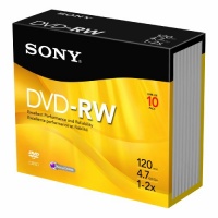 Sony 10DMW47SS 2X 4.7 GB DVD-RW Disc 10-Pack