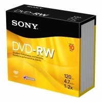 Sony 10DMW47SS 2X 4.7 GB DVD-RW Disc 10-Pack Sony 10DMW47SS 2X 4.7 GB DVD-RW Disc 10-Pack