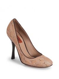 THE LOOKSubtle patterned knit upperRound-toePadded insoleStacked heel, 4 (100mm)THE MATERIALSignature patterned knit upperLeather liningLeather soleORIGINMade in Italy THE LOOKSubtle patterned knit upperRound-toePadded insoleStacked heel, 4 (100mm)THE MATERIALSignature patterned knit upperLeather liningLeather soleORIGINMade in Italy