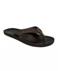 Catch some waves. Give your feet a surfer's vacation in the Fiji sandals by Roxy. This classic flip flop keeps your dogs cool while you're hanging ten. Catch some waves. Give your feet a surfer's vacation in the Fiji sandals by Roxy. This classic flip flop keeps your dogs cool while you're hanging ten.