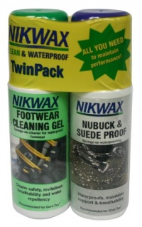 Nikwax Nubuck & Suede Footwear  Clean/Waterproof Duo Pack