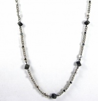 BCBGeneration Necklace, Silver-Tone Hematite Cube Illusion Necklace