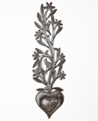 So much to love. Haiti's resourceful artisans cut and carve recycled steel into one-of-a-kind wall art that also functions as a jewelry tree. Hang and admire it on the bathroom or bedroom wall, then fill its branches with bracelets, pendants and more. So much to love. Haiti's resourceful artisans cut and carve recycled steel into one-of-a-kind wall art that also functions as a jewelry tree. Hang and admire it on the bathroom or bedroom wall, then fill its branches with bracelets, pendants and more.