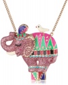 Betsey Johnson A Day at the Zoo Elephant Long Pendant Necklace, 35