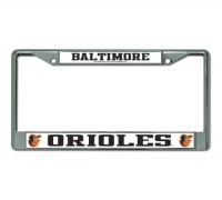MLB Baltimore Orioles Chrome License Plate Frame MLB Baltimore Orioles Chrome License Plate Frame
