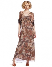 Ella Moss Women's Rosa Flora Maxi Dress, Taupe, Small Ella Moss Women's Rosa Flora Maxi Dress, Taupe, Small
