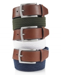 Great casual style isn't a stretch with this braided belt from Club Room. Great casual style isn't a stretch with this braided belt from Club Room.
