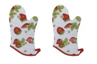 Now Designs Basic Oven Mitts, Strawberries, Set of 2 Now Designs Basic Oven Mitts, Strawberries, Set of 2