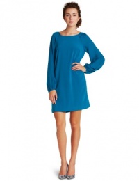 Nicole Miller Women's Reverse Stretch Charmeuse Boat Neck Dress, Peacock, Medium Nicole Miller Women's Reverse Stretch Charmeuse Boat Neck Dress, Peacock, Medium