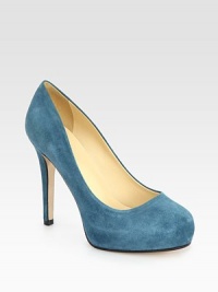 Have maximum impact while wearing this suede favorite, with a hidden platform for superior comfort. Self-covered heel, 4½ (115mm)Hidden platform, 1 (25mm)Compares to a 3½ heel (90mm)Suede upperLeather lining and solePadded insoleImported Have maximum impact while wearing this suede favorite, with a hidden platform for superior comfort. Self-covered heel, 4½ (115mm)Hidden platform, 1 (25mm)Compares to a 3½ heel (90mm)Suede upperLeather lining and solePadded insoleImported