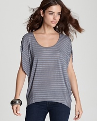 Exclusively at Bloomingdale's, this Splendid striped top is cut in a voluminous silhouette for an ultra-flattering draping effect. Exclusively at Bloomingdale's, this Splendid striped top is cut in a voluminous silhouette for an ultra-flattering draping effect.