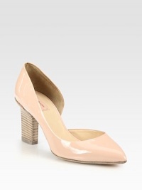 Low-cut silhouette of patent leather, with a stacked block heel and a timeless pointed toe. Stacked monolith heel, 2¾ (70mm)Patent leather upperPoint toeLeather lining and solePadded insoleMade in ItalyOUR FIT MODEL RECOMMENDS ordering one half size up as this style runs small. Low-cut silhouette of patent leather, with a stacked block heel and a timeless pointed toe. Stacked monolith heel, 2¾ (70mm)Patent leather upperPoint toeLeather lining and solePadded insoleMade in ItalyOUR FIT MODEL RECOMMENDS ordering one half size up as this style runs small.