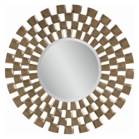 Leaf Finish Decorative Starburst Mirror - 48 diam. in.