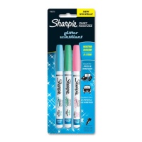 Sanford Sharpie Extra-Fine Glitter Paint Pen, Dark Pink/Blue/Aqua Sanford Sharpie Extra-Fine Glitter Paint Pen, Dark Pink/Blue/Aqua