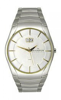 Skagen Men's 531XLSGX Steel Collection Stainless Steel Silver Dial Watch Skagen Men's 531XLSGX Steel Collection Stainless Steel Silver Dial Watch