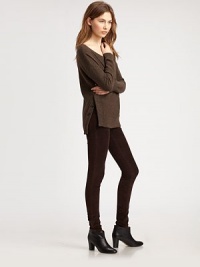 A cozy blend of yak and wool, styled in a boxy boatneck top with button-down sides.BoatneckDropped shouldersLong sleevesRibbed trimPullover style50% yak/50% woolDry cleanMade in USA of imported fabricModel shown is 5'11 (180cm) wearing US size Small. A cozy blend of yak and wool, styled in a boxy boatneck top with button-down sides.BoatneckDropped shouldersLong sleevesRibbed trimPullover style50% yak/50% woolDry cleanMade in USA of imported fabricModel shown is 5'11 (180cm) wearing US size Small.