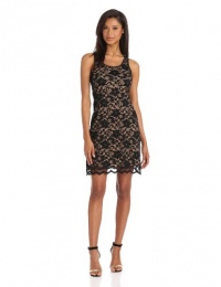 Karen Kane Women's Lace Tank Dress, Black/Nude, X-Large Karen Kane Women's Lace Tank Dress, Black/Nude, X-Large