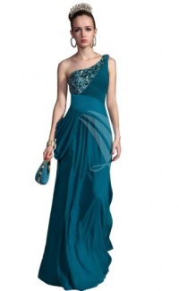 2012 Classic One Shoulder Velvet Evening Dress-Double Extra Large 2012 Classic One Shoulder Velvet Evening Dress-Double Extra Large