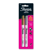 Sharpie Oil-Based Extra Fine Point Paint Markers, 1 Gold and 1 Silver Marker (30588PP) Sharpie Oil-Based Extra Fine Point Paint Markers, 1 Gold and 1 Silver Marker (30588PP)