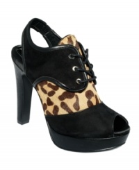 Giani Bernini's Daly platform pumps are oxford-inspired, but feature a peep-toe and a sling back heel--the best of both worlds! Giani Bernini's Daly platform pumps are oxford-inspired, but feature a peep-toe and a sling back heel--the best of both worlds!