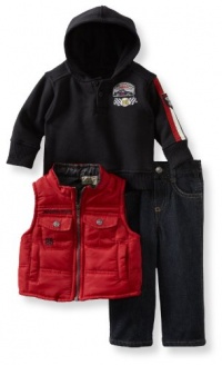 Nannette Baby-Boys Infant 3 Piece Pro Circuit Vest Set, Red, 24 Months Nannette Baby-Boys Infant 3 Piece Pro Circuit Vest Set, Red, 24 Months