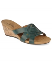 A cute wedge that's right on time. Life Stride's Nile wedge sandals have a woven, strappy vamp that's accentend with metallic studs. A cute wedge that's right on time. Life Stride's Nile wedge sandals have a woven, strappy vamp that's accentend with metallic studs.