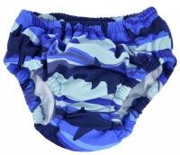 Tuga Boys Reusable Swim Diapers - Shark Blue, Medium Tuga Boys Reusable Swim Diapers - Shark Blue, Medium