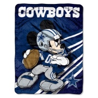 NFL Dallas Cowboys Mickey Mouse Ultra Plush Micro Super Soft Raschel Throw Blanket NFL Dallas Cowboys Mickey Mouse Ultra Plush Micro Super Soft Raschel Throw Blanket