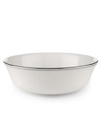 A Lenox classic, the Federal Platinum all-purpose bowl adds a luxurious note to your table in exquisite white bone china with platinum trim. Coordinating Debut Platinum crystal stemware adds the finishing flourish.