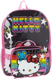 FAB Starpoint Girls 2-6X Hello Kitty Backpack with Lunch, Black/Pink Multi, One Size FAB Starpoint Girls 2-6X Hello Kitty Backpack with Lunch, Black/Pink Multi, One Size