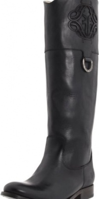 FRYE Women's Melissa Logo Boot,Black,5.5 M US