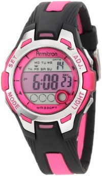 Armitron Women's 45/7030PNK Pink Dial Black Resin Strap Digital Chronograph Watch Armitron Women's 45/7030PNK Pink Dial Black Resin Strap Digital Chronograph Watch