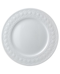 The dinner plates that feature this unique Bernardaud pattern are inspired by the architecture of the famous Louvre Museum in Paris and made of exquisite Limoges porcelain. The dinner plates that feature this unique Bernardaud pattern are inspired by the architecture of the famous Louvre Museum in Paris and made of exquisite Limoges porcelain.