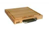 John Boos Newton Prep Master Reversible 18 Square Cutting Board with Juice Groove and Pan John Boos Newton Prep Master Reversible 18 Square Cutting Board with Juice Groove and Pan