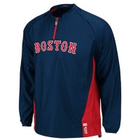 Boston Red Sox Authentic Road Triple Peak Cool Base Gamer Jacket by Majestic Boston Red Sox Authentic Road Triple Peak Cool Base Gamer Jacket by Majestic
