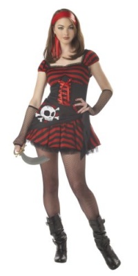 California Costumes Women's Jewel Of The Sea Costume,Red/Black/White,7-9 California Costumes Women's Jewel Of The Sea Costume,Red/Black/White,7-9