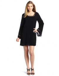 Ella moss Women's Bell Sleeve Mini Dress, Black, Small