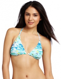 Lilly Pulitzer Women's Boardwalk Top O Ring Bikini Top, Resort White High Tide, XX-Small