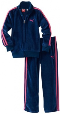 Puma - Kids Girls 2-6X Velour Set, Medival Blue, 4 Puma - Kids Girls 2-6X Velour Set, Medival Blue, 4