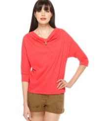 A slouchy fit and a bright color perfect for adding pop to any outfit: RACHEL Rachel Roy's top is a new basic! A slouchy fit and a bright color perfect for adding pop to any outfit: RACHEL Rachel Roy's top is a new basic!