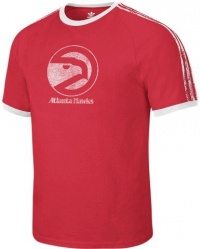 Atlanta Hawks Adidas NBA Retro 3 Stripe Premium Soft T-Shirt Atlanta Hawks Adidas NBA Retro 3 Stripe Premium Soft T-Shirt