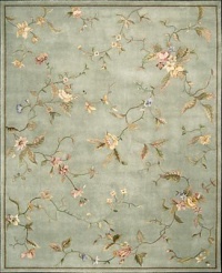 Nourison Julian Aqua Country Floral 5'3 x 8'3 Rug (JL91) Nourison Julian Aqua Country Floral 5'3 x 8'3 Rug (JL91)