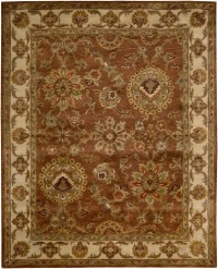Nourison Rugs Jaipur Collection JA13 Rust Round 6' x 6' Area Rug Nourison Rugs Jaipur Collection JA13 Rust Round 6' x 6' Area Rug