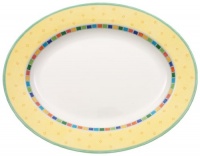 Villeroy & Boch Twist Alea Limone 13-1/4-Inch Oval Platter Villeroy & Boch Twist Alea Limone 13-1/4-Inch Oval Platter