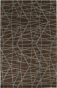 Area Rug 2x3 Rectangle Contemporary Brown-Pale Blue Color - Surya Bombay Rug from RugPal Area Rug 2x3 Rectangle Contemporary Brown-Pale Blue Color - Surya Bombay Rug from RugPal