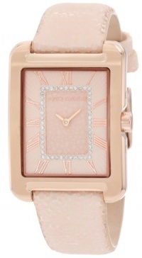 Vince Camuto Women's VC/5034RGLP Leather Rectangle Swarovski Crystal Accented Dial Rosegold-Tone Pink Stingray Strap Watch Vince Camuto Women's VC/5034RGLP Leather Rectangle Swarovski Crystal Accented Dial Rosegold-Tone Pink Stingray Strap Watch
