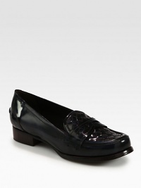 A classic wardrobe leather staple with signature woven detailing. Stacked heel, 1 (25mm)Leather upperLeather lining and solePadded insoleMade in ItalyOUR FIT MODEL RECOMMENDS ordering one half size up as this style runs small. A classic wardrobe leather staple with signature woven detailing. Stacked heel, 1 (25mm)Leather upperLeather lining and solePadded insoleMade in ItalyOUR FIT MODEL RECOMMENDS ordering one half size up as this style runs small.