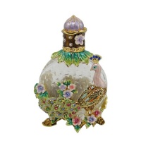 Peacock Perfume Bottle with Swarovski Crystals Peacock Perfume Bottle with Swarovski Crystals