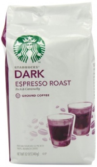 Starbucks Dark Espresso Roast Ground Coffee, 12 Ounce (Pack of 6) Starbucks Dark Espresso Roast Ground Coffee, 12 Ounce (Pack of 6)